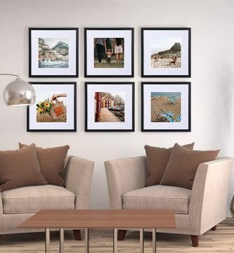 cómo decorar una pared con fotos